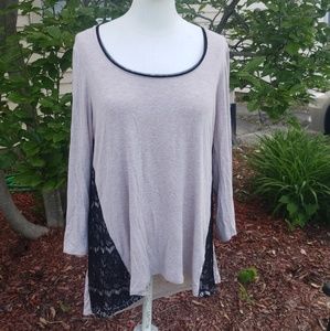 WHBM White House Black Market High Low Shirt